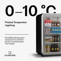 Audrey Evo Getränkekühlschrank Mit Glastür | Retro-Design | 93 L -KLarstein Verkaufsgeschäft 10046636 de 0004 usp