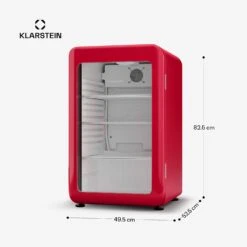 Audrey Evo Getränkekühlschrank Mit Glastür | Retro-Design | 113 L -KLarstein Verkaufsgeschäft 10046638 yy 0011 dimensions