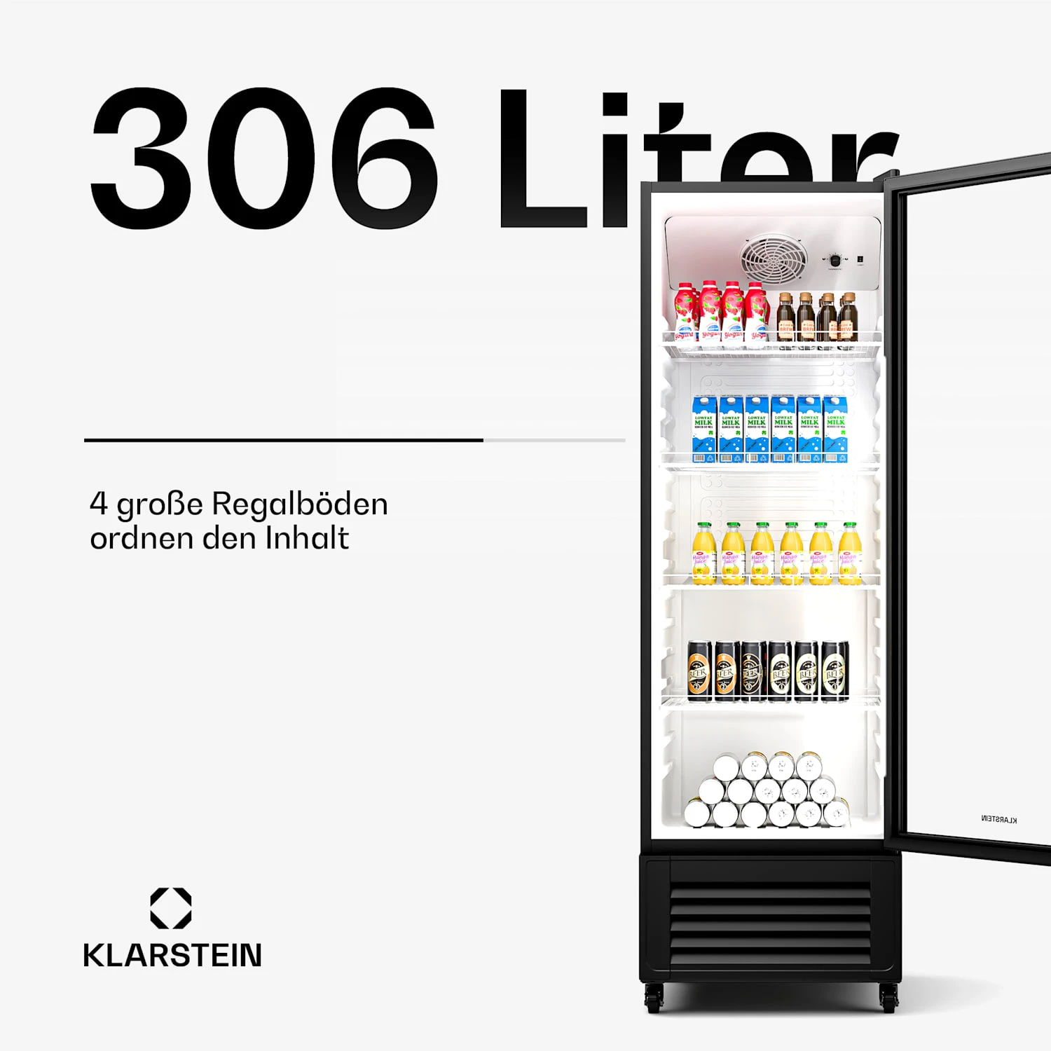 GrandCooler Getränkekühlschrank Mit Glastür | 306 L 5 GrandCooler Getränkekühlschrank Mit Glastür | 306 L – Bild 3