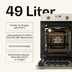Victoria 45 Cm 49l Einbaubackofen -KLarstein Verkaufsgeschäft 10046685 de 0005 usp