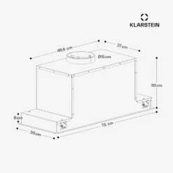 TurboMax 75 Dunstabzugshaube 16 TurboMax 75 Dunstabzugshaube -KLarstein Verkaufsgeschäft 10046714 yy 0011 dimensions