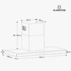 Auriana Dunstabzugshaube | 90 Cm 16 Auriana Dunstabzugshaube | 90 Cm -KLarstein Verkaufsgeschäft 10046757 yy 0011 dimensions