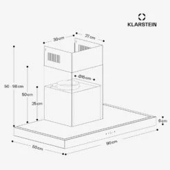 [Gebraucht] ZenFusion T Dunstabzugshaube -KLarstein Verkaufsgeschäft 10046763 yy 0011 dimensions 1