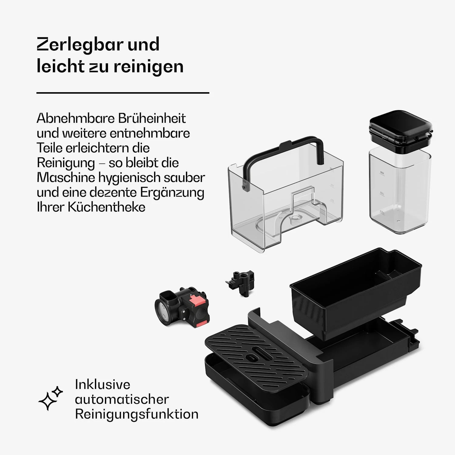 Velaire 20bar 1350W Kaffeevollautomat Schwarz 9 Velaire 20bar 1350W Kaffeevollautomat Schwarz – Bild 7