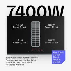 Verosteel 80cm Induktionskochfeld Mit Dunstabzug​ 4 Platten Schwarz -KLarstein Verkaufsgeschäft 10047465 de 0004 usp