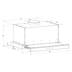 Vinea Dunstabzugshaube Umluftset -KLarstein Verkaufsgeschäft 60002221 yy 0008 detail Klarstein Vinea Unterbau Dunstabzugshaube silber