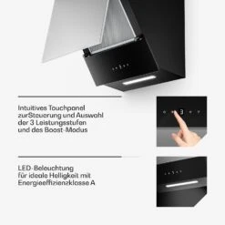 Verosteel Glaskeramik-Kochfeld + Verosteel Kopffreihaube | 45 Cm 20 Verosteel Glaskeramik-Kochfeld + Verosteel Kopffreihaube | 45 Cm -KLarstein Verkaufsgeschäft 60003306 de 0006 usp