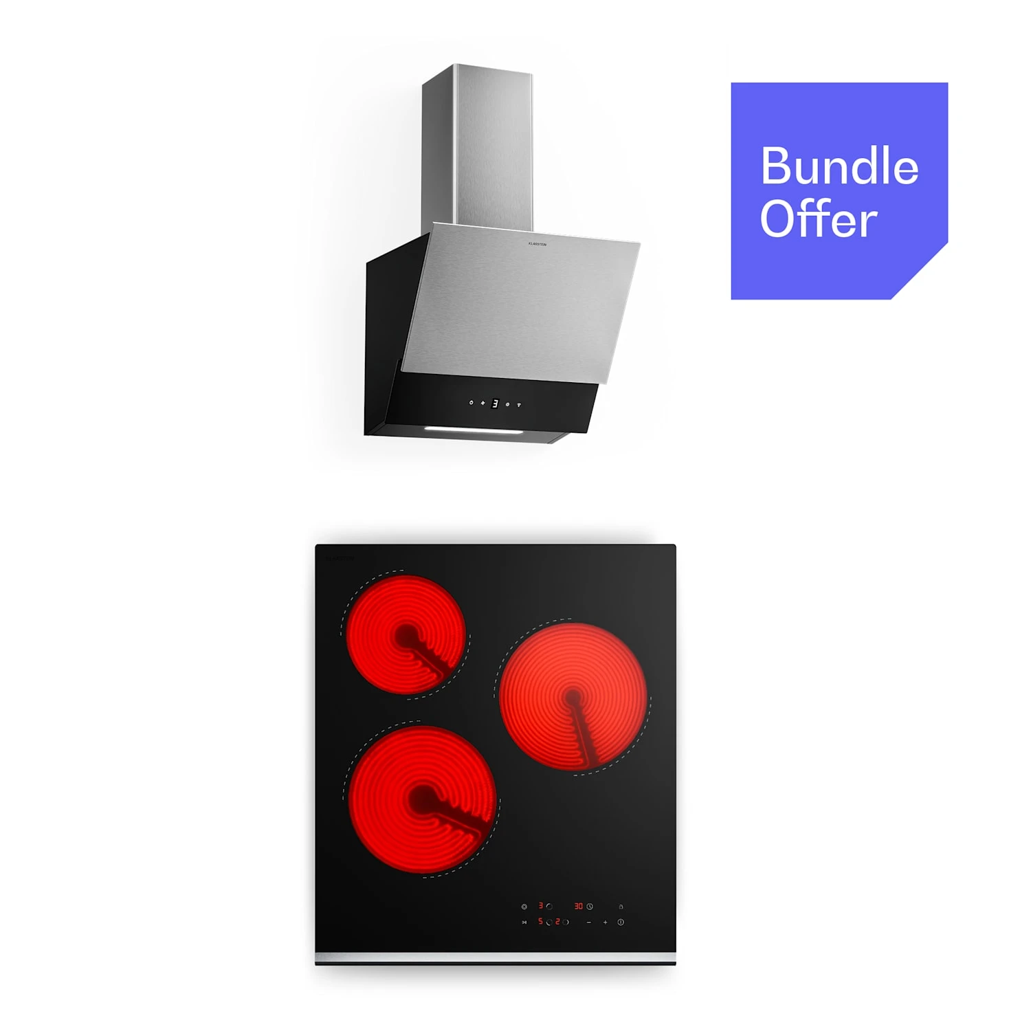 Verosteel Glaskeramik-Kochfeld + Verosteel Kopffreihaube | 45 Cm 3 Verosteel Glaskeramik-Kochfeld + Verosteel Kopffreihaube | 45 Cm