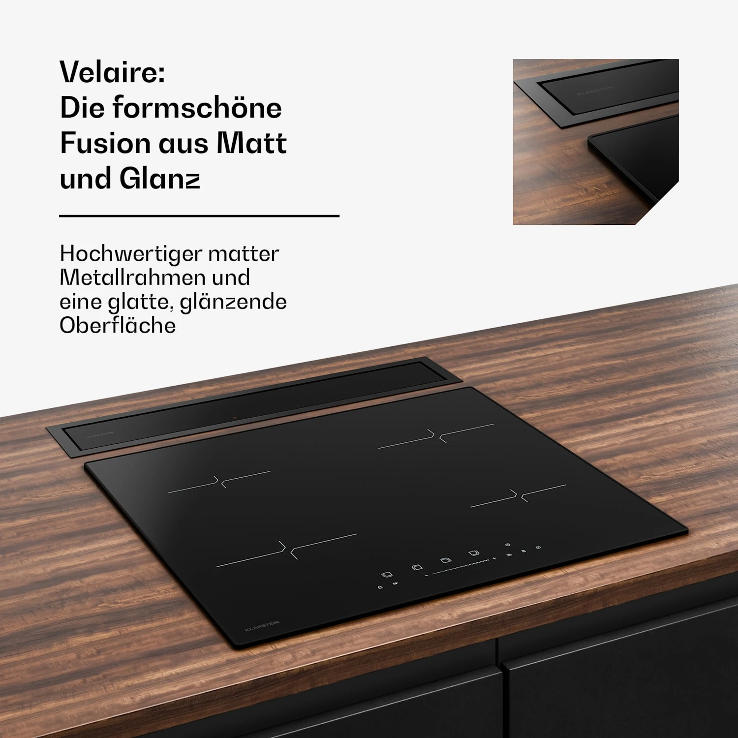 Velaire Induktionskochfeld + Velaire Kochfeldabzug | 60 Cm 8 Velaire Induktionskochfeld + Velaire Kochfeldabzug | 60 Cm – Bild 6