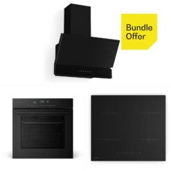 Velaire Einbaubackofen + Induktionskochfeld + Kopffreihaube | 60 Cm