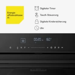 Velaire Induktionskochfeld Einbaubackofen Teleskop-Abzugshaube | 60 Cm -KLarstein Verkaufsgeschäft 60003314 de 0003 usp