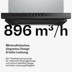 Velaire Induktionskochfeld Einbaubackofen Teleskop-Abzugshaube | 60 Cm -KLarstein Verkaufsgeschäft 60003314 de 0009 usp