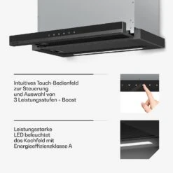 Velaire Induktionskochfeld Einbaubackofen Teleskop-Abzugshaube | 60 Cm -KLarstein Verkaufsgeschäft 60003314 de 0011 usp