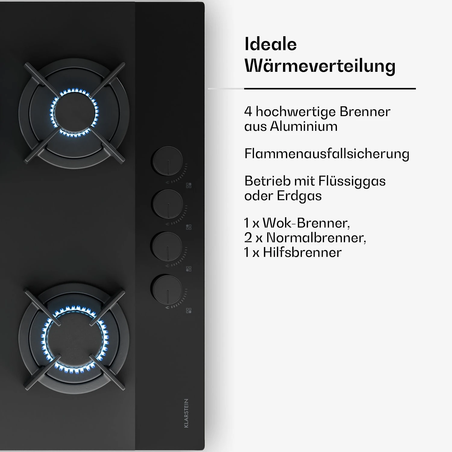 Velaire Gaskochfeld + Kaminhaube | Minimalistisch & Elegant | 60 Cm 7 Velaire Gaskochfeld + Kaminhaube | Minimalistisch & Elegant | 60 Cm – Bild 5