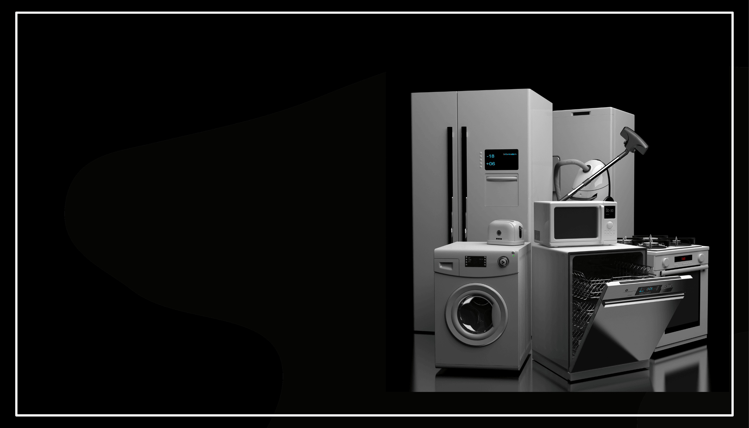 Titelseite -KLarstein Verkaufsgeschäft Black White Simple Household Appliances Business Card